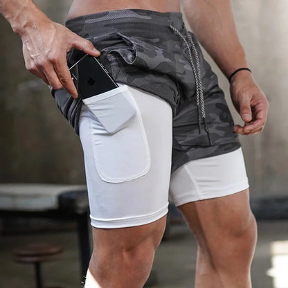 Camo Performance Running Shorts